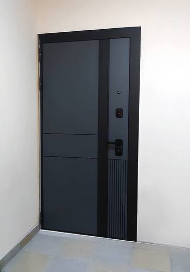 Дверь с МДФ антрацит